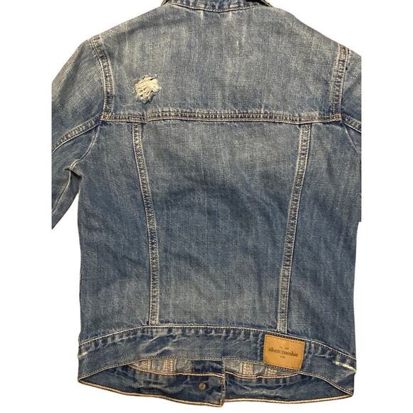 Abercrombie Kids Jean jacket  Girls size 14 DISTRESSED CLEAN CONDITION - Picture 8 of 9